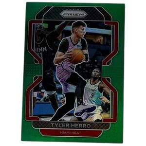 TYLER HERRO MIAMI HEAT 2021-22 PANINI PRIZM #227 GREEN PRIZM